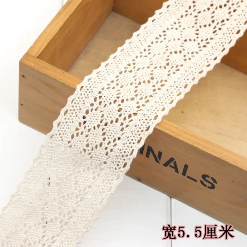 Ivory White Cotton Lace Trim R - Art Craft Girl 评论和价格