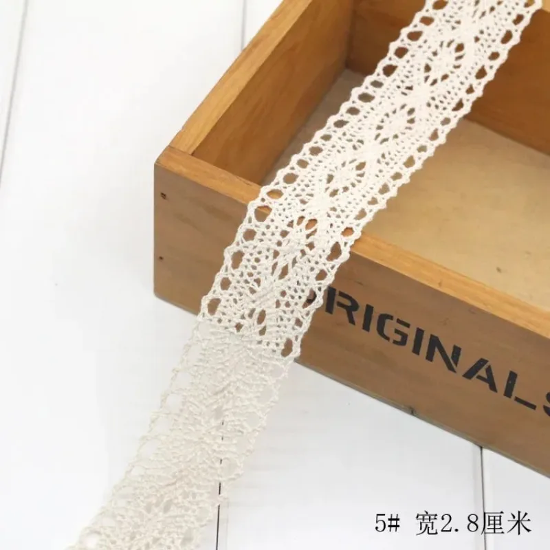 Ivory White Cotton Lace Trim R - Art Craft Girl 评论和价格