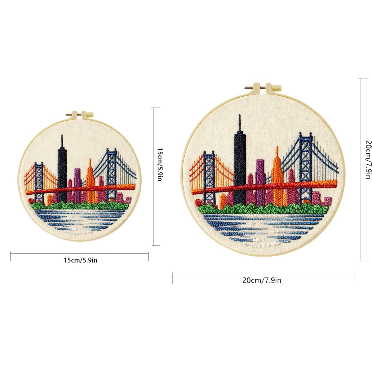 New York skyline 1PCS Diy Embr - Art And Craft New York 评论和价格