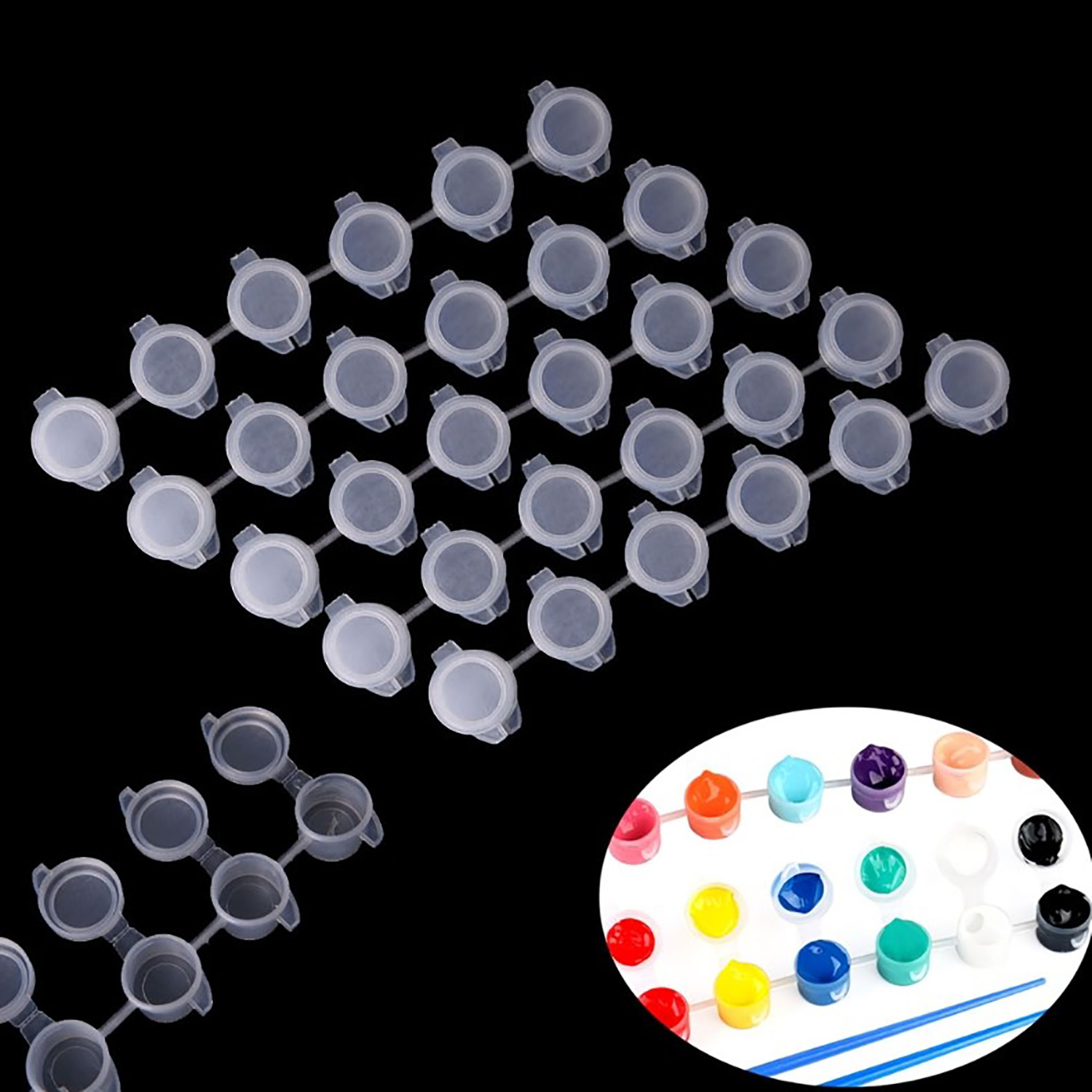 10strips 60pots Empty Paint St - Art Craft Cup 评论和价格