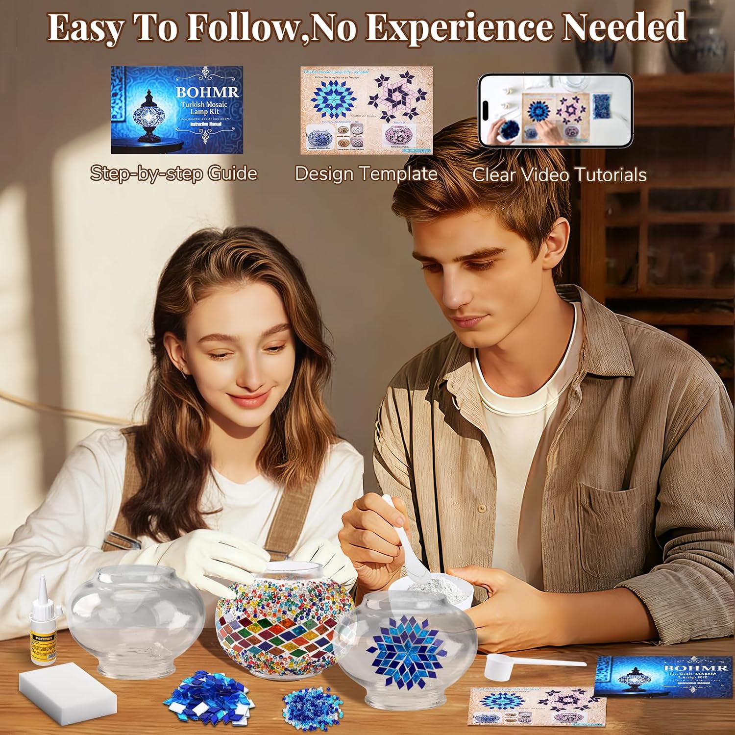 DIY 3 Globe Turkish Mosaic Lam - Art Craft Easy 评论和价格