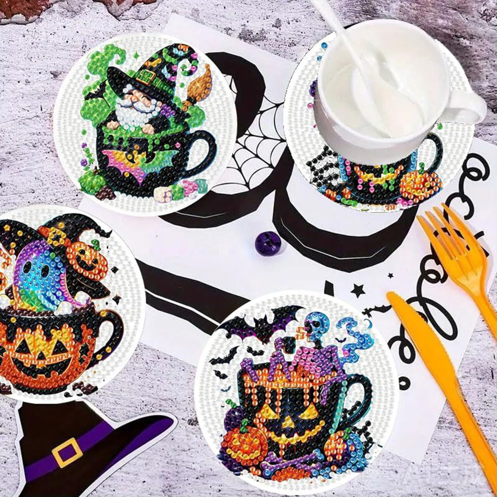 8PCS 5D Halloween Gnome Diamon - Craft Art Set 评论和价格