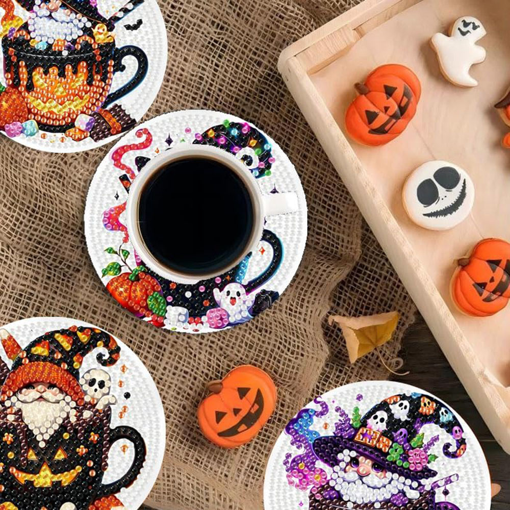 8PCS 5D Halloween Gnome Diamon - Craft Art Set 评论和价格
