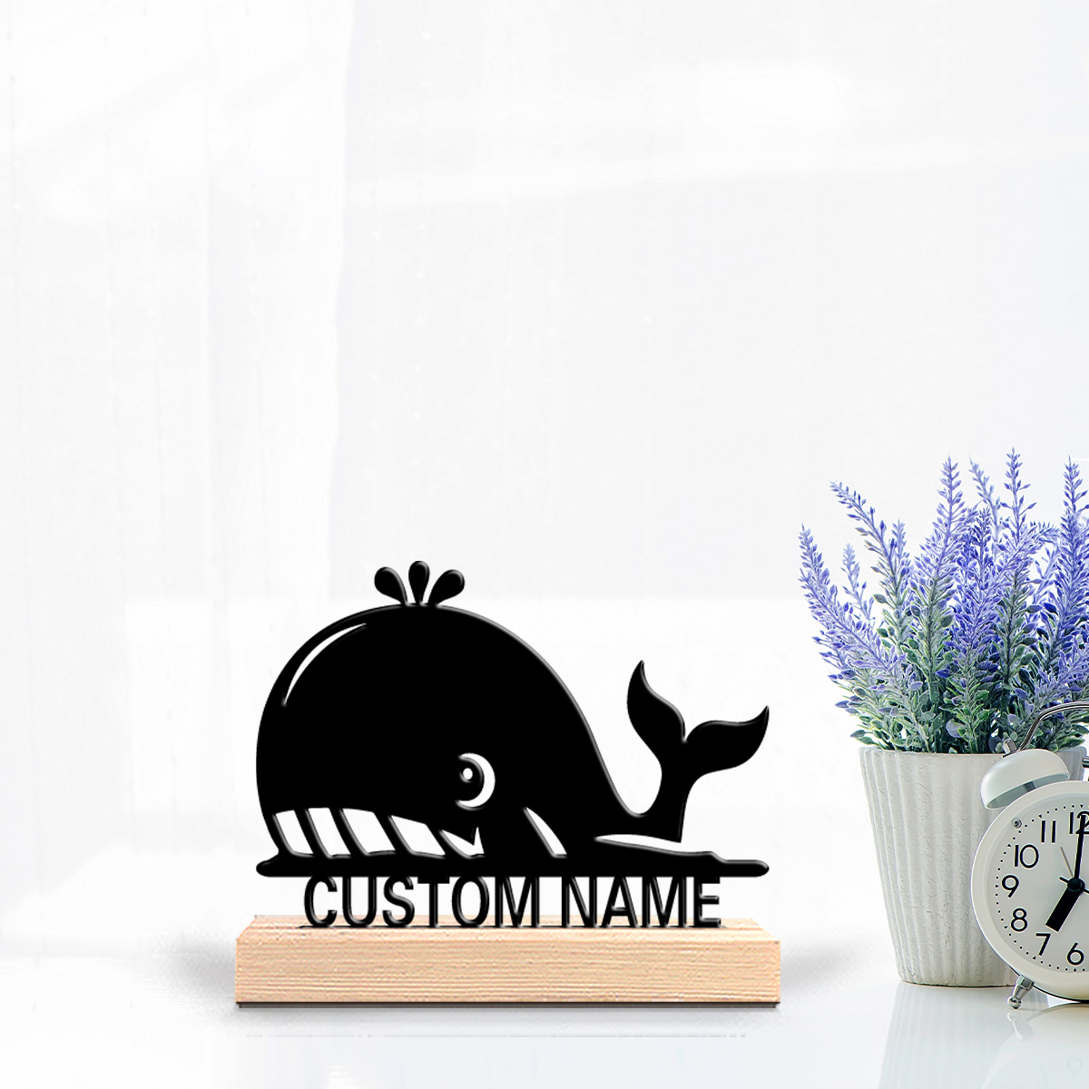 1pc Abstract whale Customized  - Art Craft Names 评论和价格