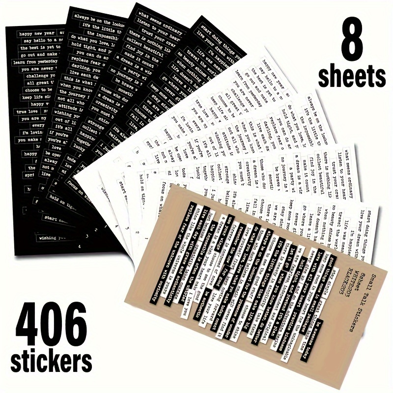 406pcs Inspirational Quote Sti - Art Craft Journal 评论和价格