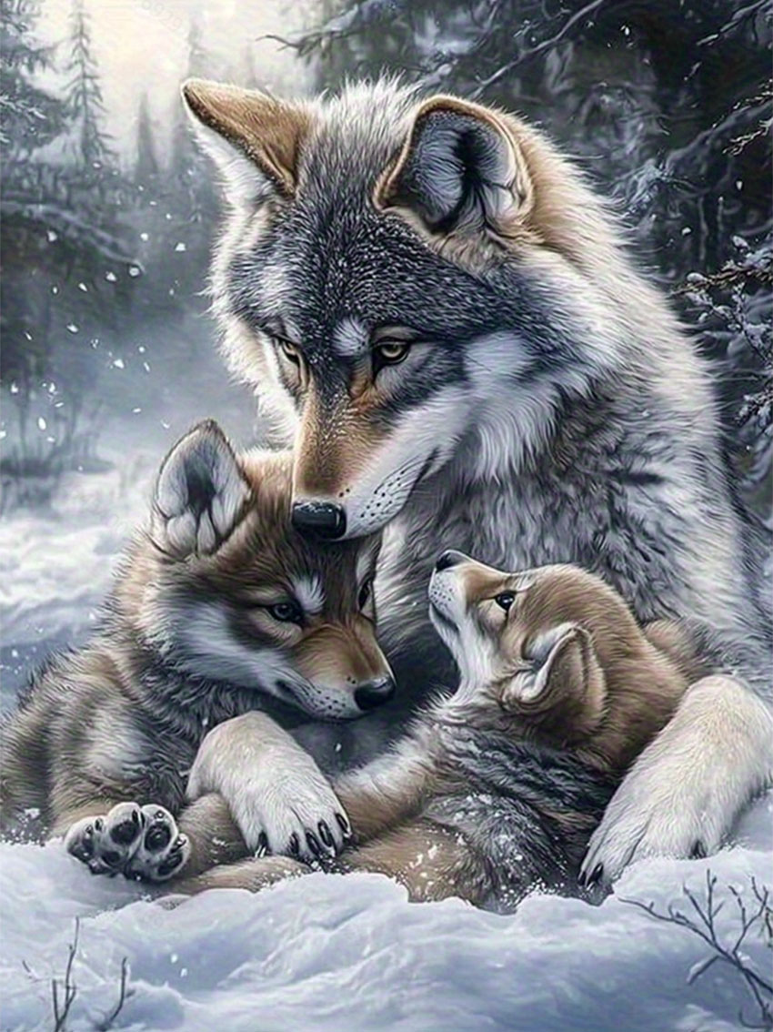 Wolf Family Diamond Painting S - Art Craft Kits For Adults 评论和价格