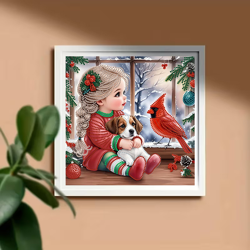 Winter Girl and Dog Diamond Pa - Art Craft Girl 评论和价格