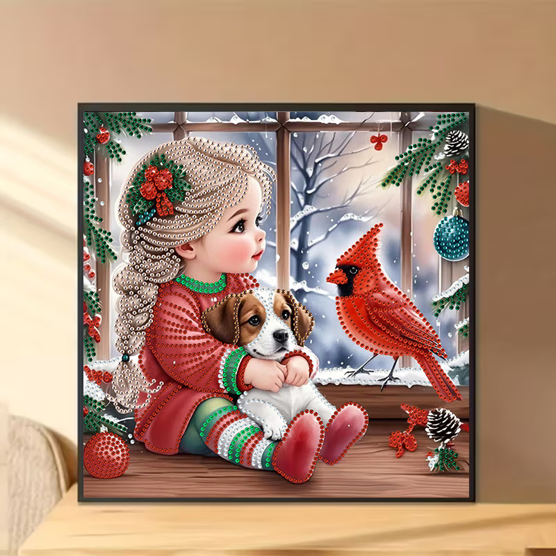 Winter Girl and Dog Diamond Pa - Art Craft Girl 评论和价格