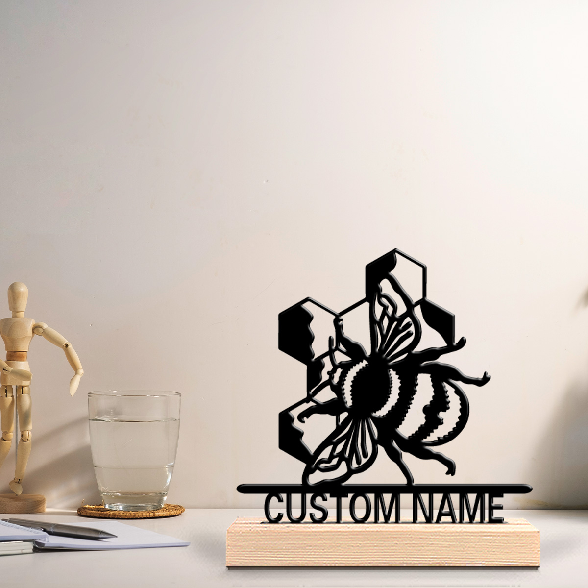 1pc Simple bee Custom Name Met - Art Craft Names 评论和价格