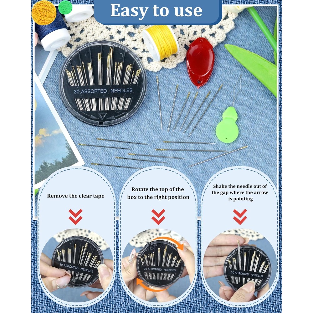 30-Count Steel Hand Sewing Nee - Craft Art Set 评论和价格