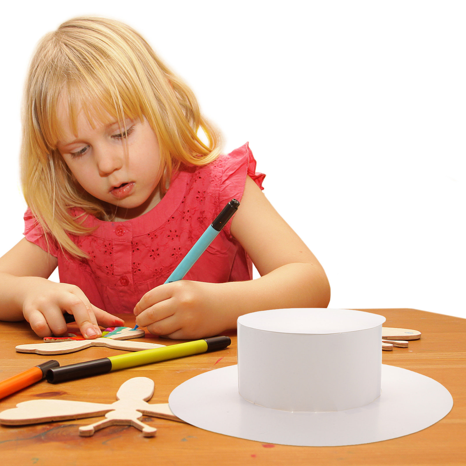 5Pcs Children Paintable DIY Pa - Art Craft Hat 评论和价格