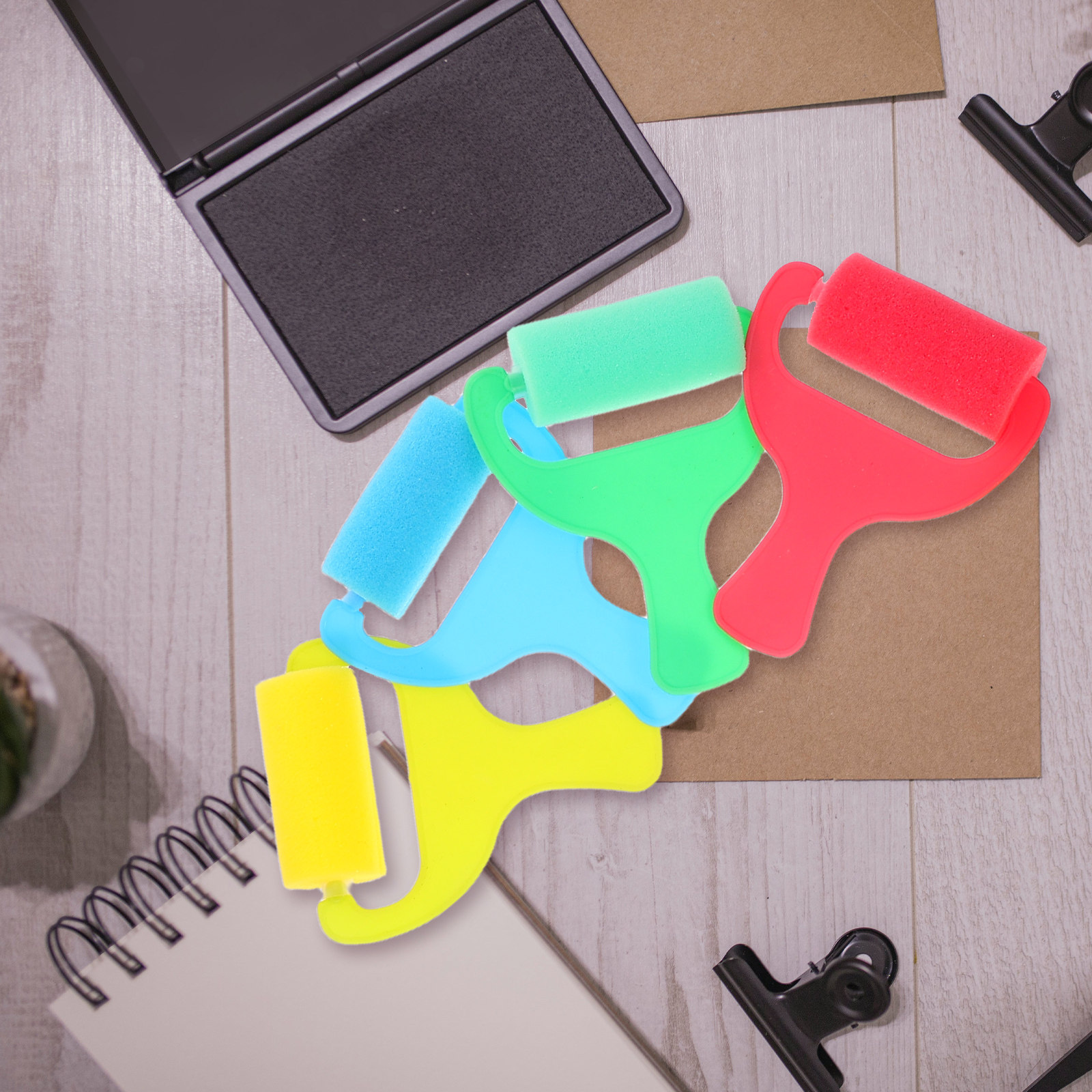 12Pcs Sponge Stamp Roller Brus - Art Craft Easy 评论和价格