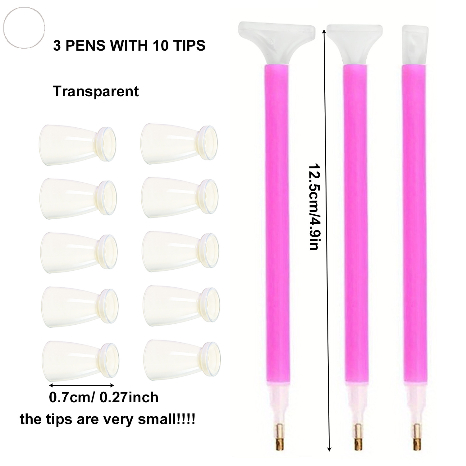 10 Silicone Tips & 3 Pens Diam - Craft Art Set 评论和价格