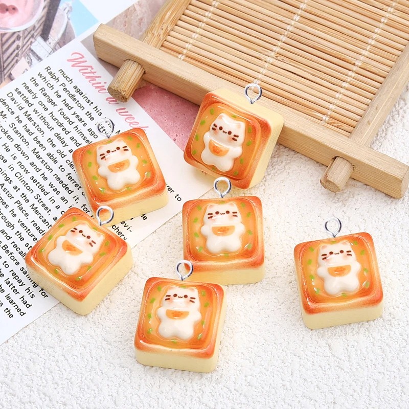 10Pcs Kawaii Cat Toast Bread R - Art Craft Items 评论和价格