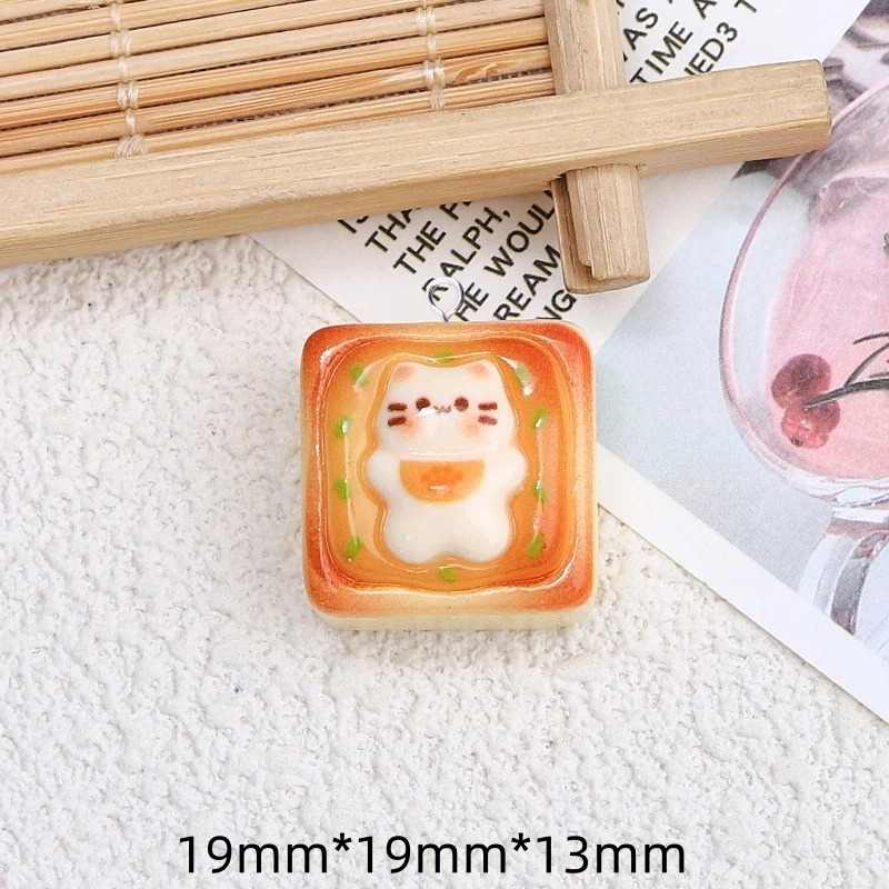 10Pcs Kawaii Cat Toast Bread R - Art Craft Items 评论和价格