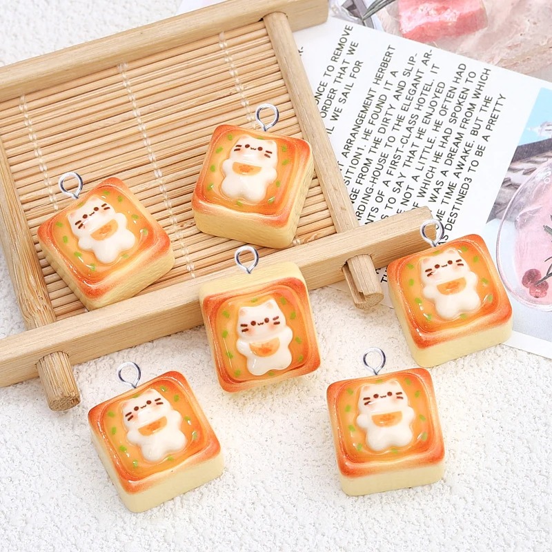10Pcs Kawaii Cat Toast Bread R - Art Craft Items 评论和价格