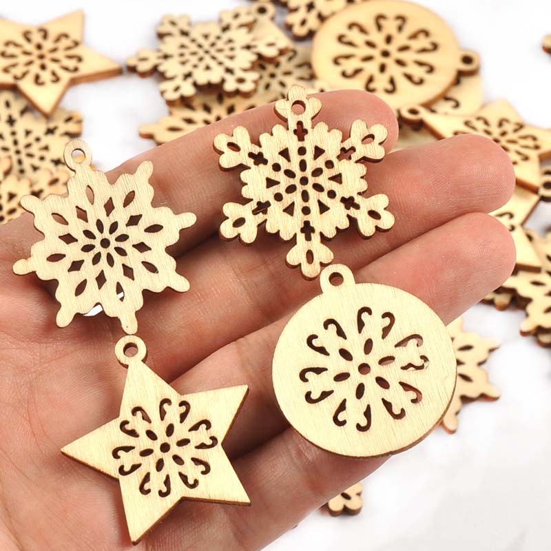25pcs 34mm Mixed Snowflake/Sta - Art And Craft Xmas Tree 评论和价格