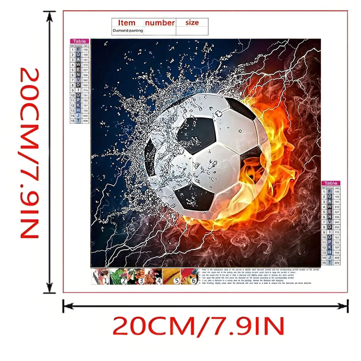 A Set of Football Diamond Pain - Art Craft Kits For Adults 评论和价格