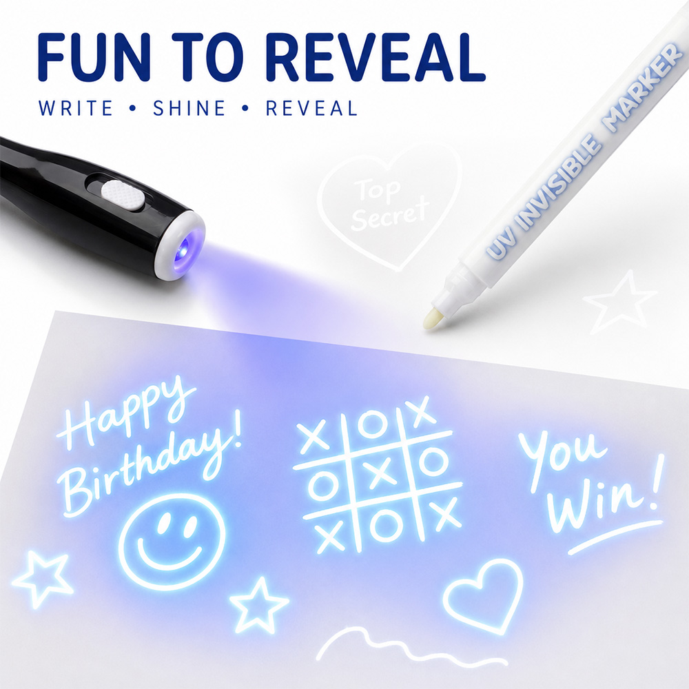 12Pcs UV Light Invisible Marke - Light Art And Craft 评论和价格