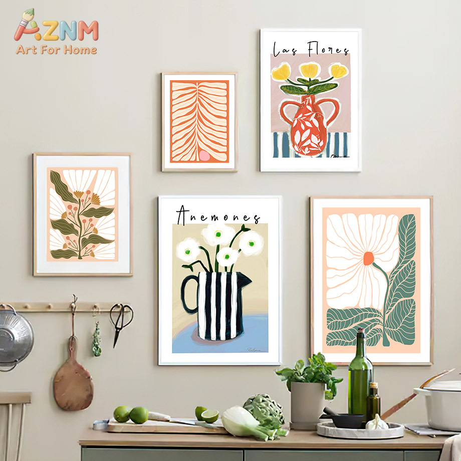 AZNM Boho Floral Canvas Wall A - Art Craft Butterfly 评论和价格