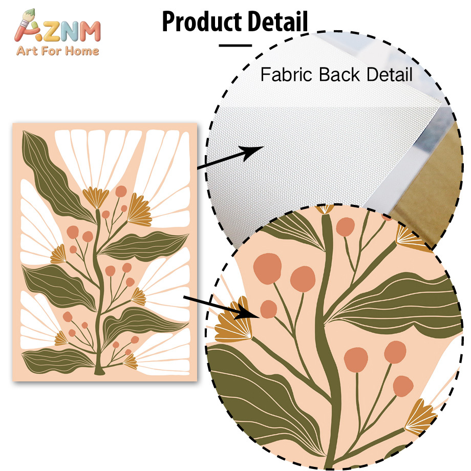 AZNM Boho Floral Canvas Wall A - Art Craft Butterfly 评论和价格