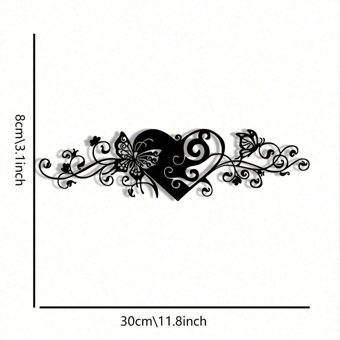 Minimalist 2D Metal Wall Art,  - Art Craft Butterfly 评论和价格