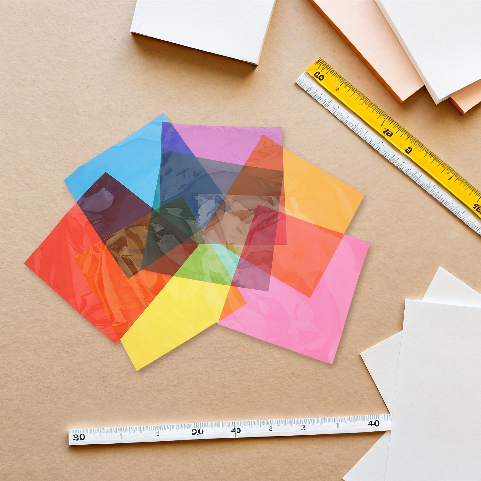 90Pcs Multi Colored Cellophane - Light Art And Craft 评论和价格