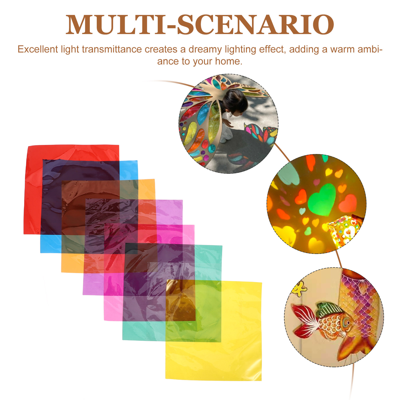 90Pcs Multi Colored Cellophane - Light Art And Craft 评论和价格