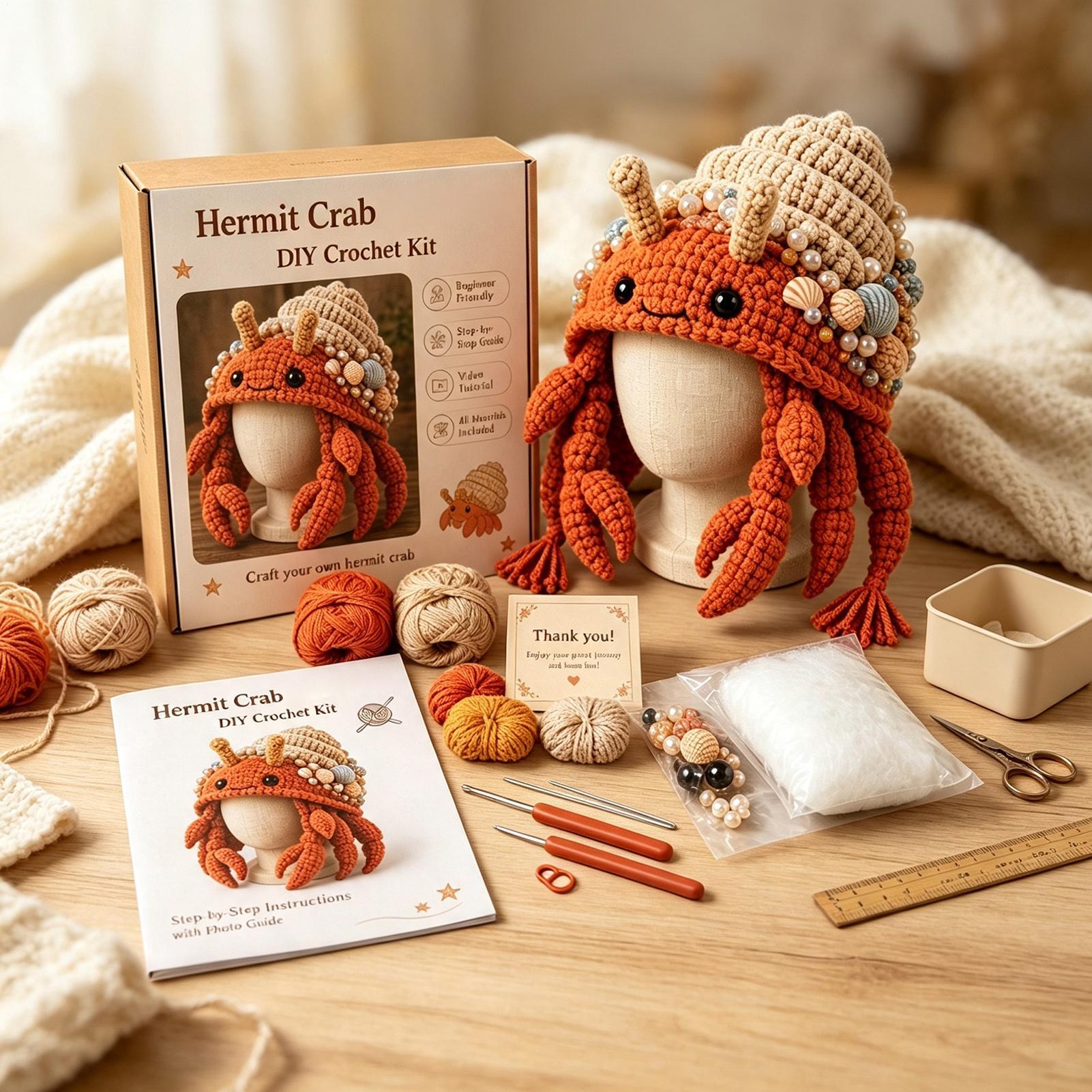 Hat Crochet Kit Handmade Sea A - Art Craft Girl 评论和价格