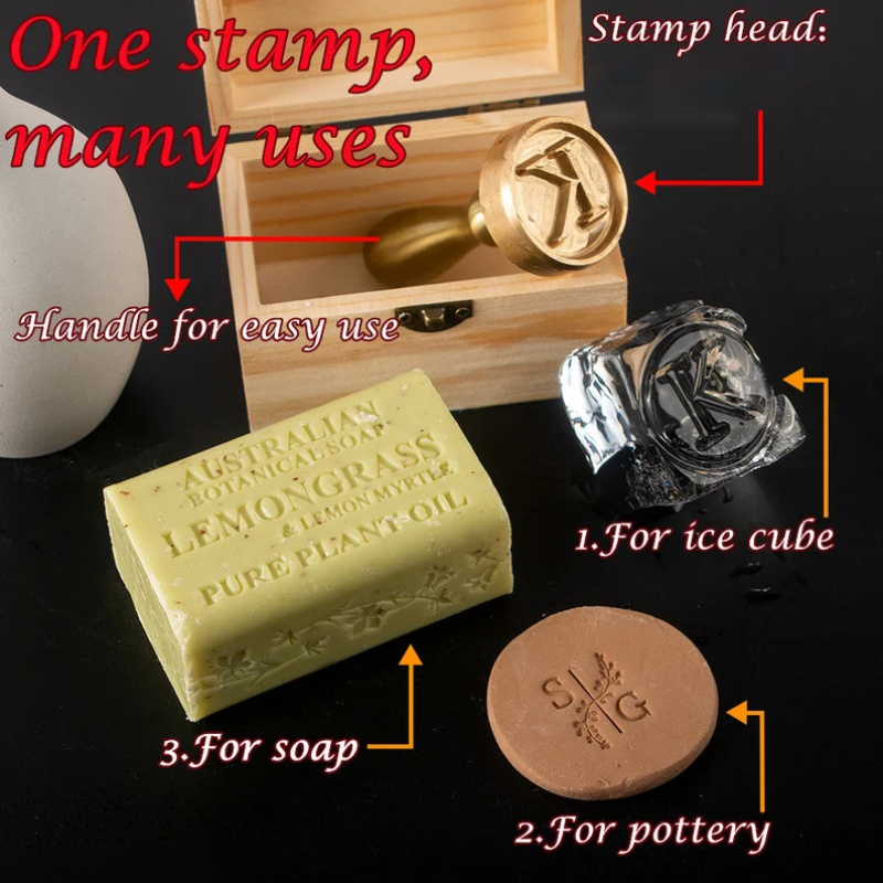 Custom Letter Pottery Stamps P - Art Craft Logo Design 评论和价格